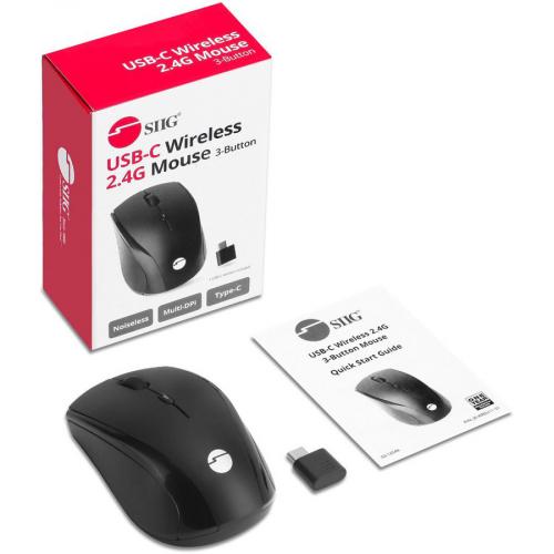 SIIG USB C Wireless 2.4G 3 Button Mouse Alternate-Image1/500