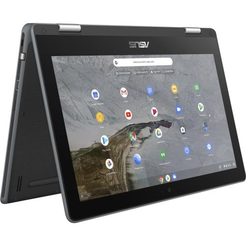 Asus Chromebook Flip C214 C214MA YS02T 11.6" Touchscreen Convertible Chromebook   HD   1366 X 768   Intel Celeron N4000 Dual Core (2 Core) 1.10 GHz   4 GB Total RAM   32 GB Flash Memory   Dark Gray Alternate-Image1/500