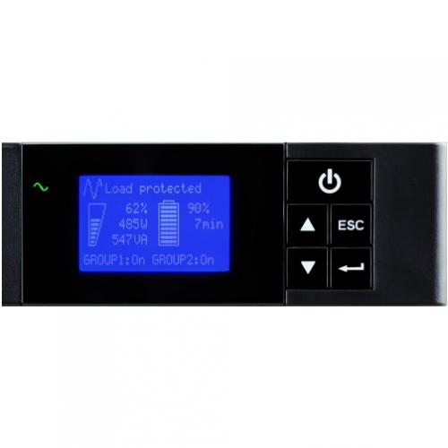 Eaton 5P 1440VA 1100W 120V Line Interactive UPS, 5 15P, 5x 5 15R Outlets, Lithium Ion Battery, True Sine Wave, Cybersecure Network Card Option, 1U   Battery Backup Alternate-Image1/500