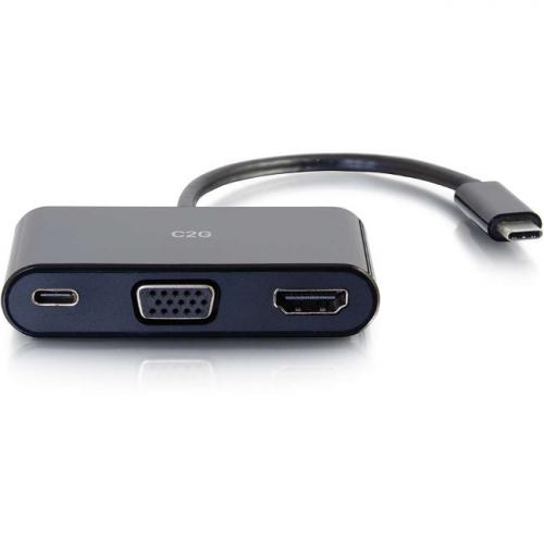 C2G USB C To HDMI And VGA Multiport Adapter With Power Delivery Alternate-Image1/500