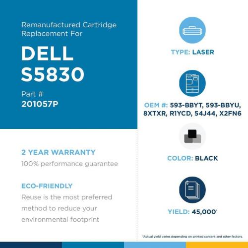 Clover Technologies Remanufactured Toner Cartridge   Alternative For Dell   Black Alternate-Image1/500