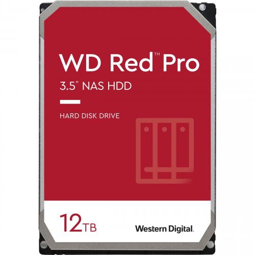 Western Digital Red Pro WD121KFBX 12 TB Hard Drive   3.5" Internal   SATA (SATA/600)   Conventional Magnetic Recording (CMR) Method Alternate-Image1/500