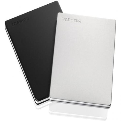 Toshiba Canvio Slim 1 TB Hard Drive   2.5" External   SATA (SATA/600)   Silver Alternate-Image1/500