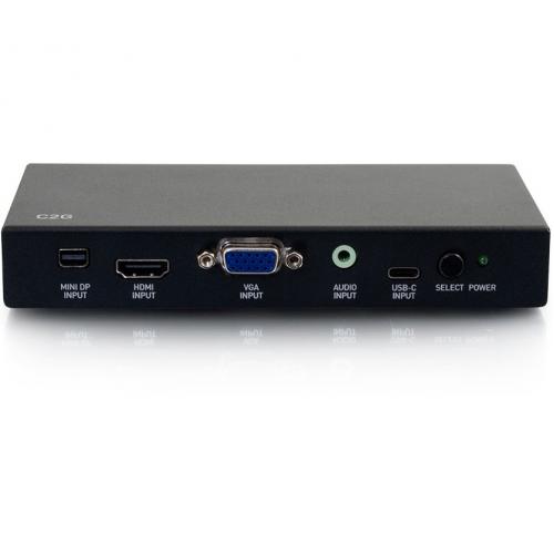C2G 4K HDMI Adapter Switch   Mini DisplayPort, USB C, VGA+3.5mm Alternate-Image1/500