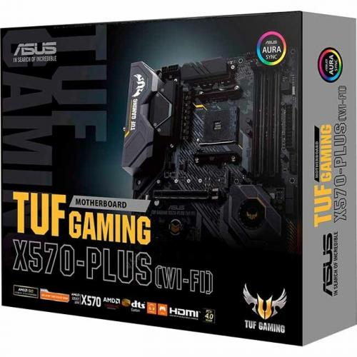 TUF GAMING X570 PLUS (WI FI) Desktop Motherboard   AMD X570 Chipset   Socket AM4   ATX Alternate-Image1/500