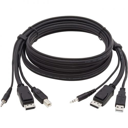 Tripp Lite By Eaton DisplayPort KVM Cable Kit, 3 In 1   4K DisplayPort, USB, 3.5 Mm Audio (3xM/3xM), 4:4:4, 6 Ft. (1.83 M), Black Alternate-Image1/500