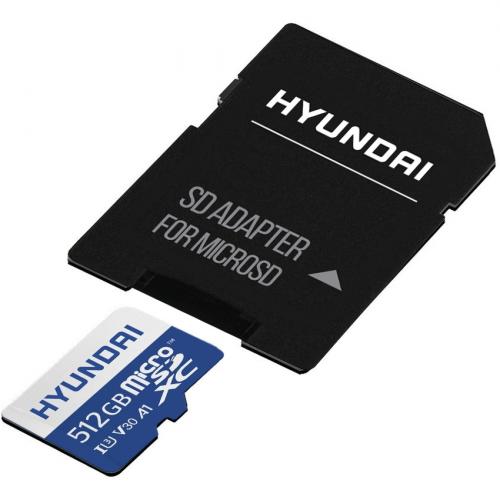 Hyundai 512GB MicroSDXC UHS 1 Memory Card With Adapter, 95MB/s (U3) 4K Video, Ultra HD, A1, V30 Alternate-Image1/500