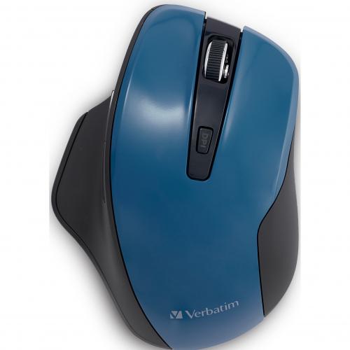Verbatim Silent Ergonomic Wireless Blue LED Mouse   Dark Teal Alternate-Image1/500