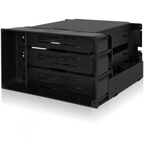 Icy Dock FlexiDOCK MB830SP B Drive Enclosure For 5.25"   Serial ATA/600 Host Interface Internal   Black Alternate-Image1/500