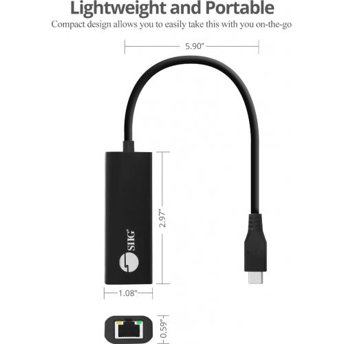 SIIG USB C To 2.5G Ethernet Adapter Alternate-Image1/500