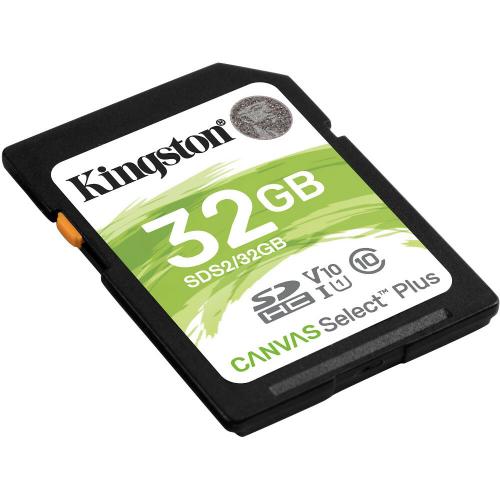 Kingston 32GB SDHC Canvas Select Plus 100MB/s Read Class 10 UHS I U1 V10 Memory Card (SDS2/32GB) Alternate-Image1/500