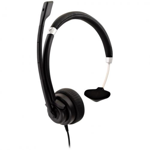 V7 Deluxe USB Mono Headset With Boom Mic Alternate-Image1/500