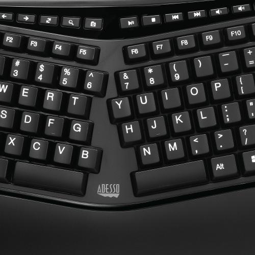 Adesso Desktop Ergonomic Keyboard (TAA Compliant) Alternate-Image1/500