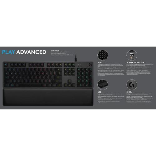Logitech G513 CARBON LIGHTSYNC RGB Mechanical Gaming Keyboard With GX Brown Switches (Tactile) Alternate-Image1/500