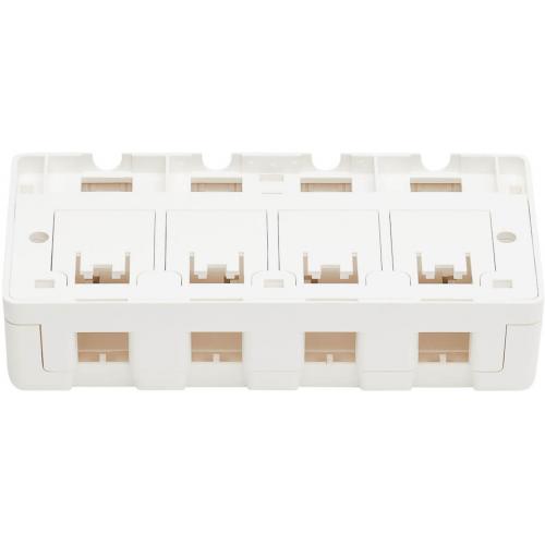 Tripp Lite By Eaton Surface Mount Box For Keystone Jack 4 Port Wall Celling White Alternate-Image1/500