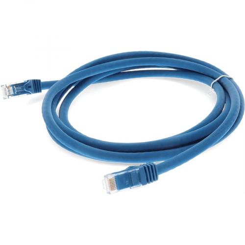 AddOn 10ft RJ 45 (Male) To RJ 45 (Male) Straight Blue Cat6A UTP PVC Copper Patch Cable Alternate-Image1/500