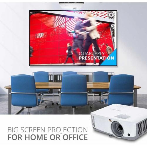ViewSonic PG707W 4000 Lumens WXGA Networkable DLP Projector With HDMI 1.3x Optical Zoom And Low Input Lag For Home And Corporate Settings Alternate-Image1/500
