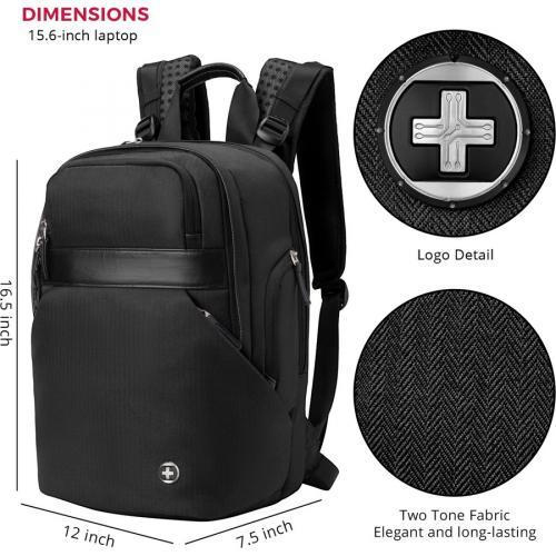 Swissdigital Design PEARL SD1005M 01 Carrying Case (Backpack) For 15.6" To 16" Apple Notebook, Accessories   Black Alternate-Image1/500
