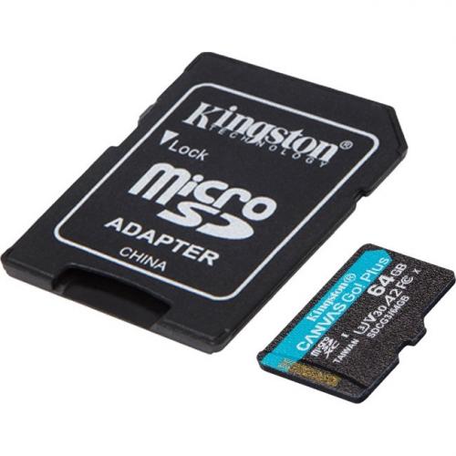 Kingston Canvas Go! Plus SDCG3 64 GB Class 10/UHS I (U3) MicroSDXC Alternate-Image1/500