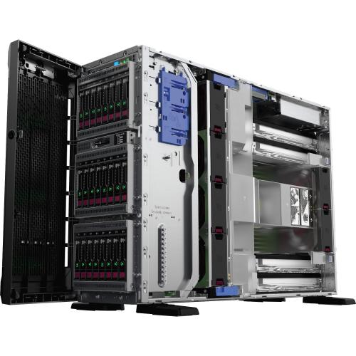 HPE ProLiant ML350 G10 4U Tower Server   1 X Intel Xeon Silver 4210R 2.40 GHz   16 GB RAM   Serial ATA/600, 12Gb/s SAS Controller Alternate-Image1/500