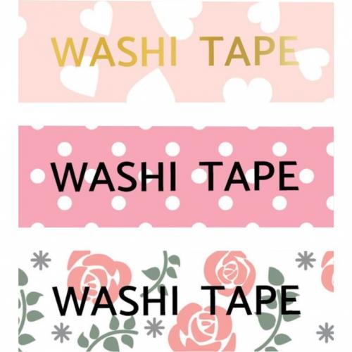 Brother 3 Pack Pink Washi Tape Assortment TZeMT3US03M3 ~????? Wide X 13.1??? Long For Use With P Touch Embellish Ribbon & Tape Printer, Multi 3 Piece Alternate-Image1/500