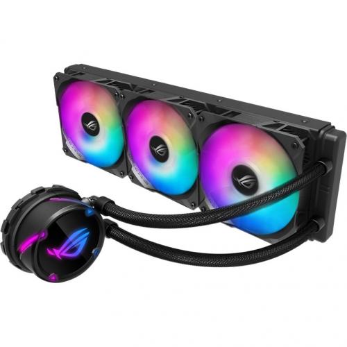 ASUS ROG Strix LC 360 RGB White Edition All In One Liquid CPU Cooler With Aura Sync RGB, And Triple ROG 120mm Addressable RGB Radiator Fans Alternate-Image1/500