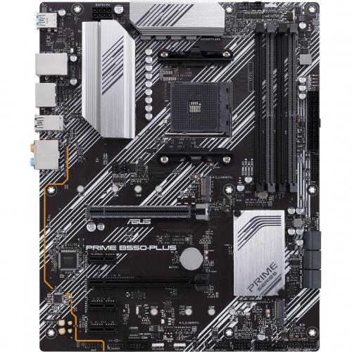 Asus Prime B550 PLUS Desktop Motherboard   AMD B550 Chipset   Socket AM4   ATX Alternate-Image1/500