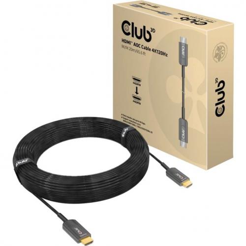 Club 3D HDMI AOC Cable 4K120Hz M/M 20m/65.6 Ft Alternate-Image1/500
