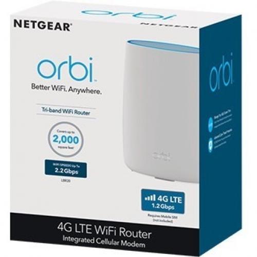 Netgear Orbi LBR20 Wi Fi 5 IEEE 802.11ac Cellular, Ethernet Modem/Wireless Router Alternate-Image1/500