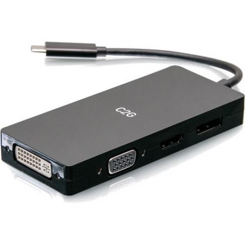 C2G USB C Multiport Adapter With HDMI, DisplayPort, DVI & VGA Alternate-Image1/500