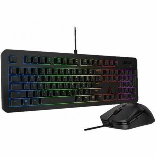 Lenovo Legion KM300 RGB Gaming Combo Keyboard And Mouse   US English   USB 2.0 Cable   English (US)   Black   USB 2.0 Cable Mouse   Optical   8000 Dpi   8 Button   Scroll Wheel   Symmetrical   Compatible With Windows Alternate-Image1/500