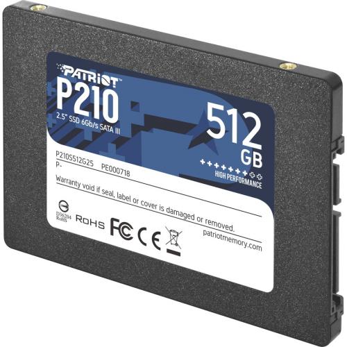 Patriot Memory P210 P210S512G25 512 GB Solid State Drive   2.5" Internal   SATA (SATA/600) Alternate-Image1/500