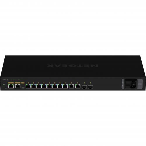 Netgear AV Line M4250 10G2F PoE+ 8x1G PoE+ 125W 2x1G And 2xSFP Managed Switch (GSM4212P) Alternate-Image1/500