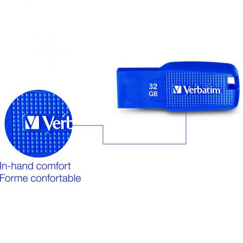 Verbatim 64GB Ergo USB 3.0 Flash Drive   Blue Alternate-Image1/500