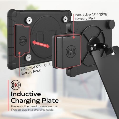CTA Digital Quick Release Secure Table Kiosk W/ Inductive Charging Case Alternate-Image1/500