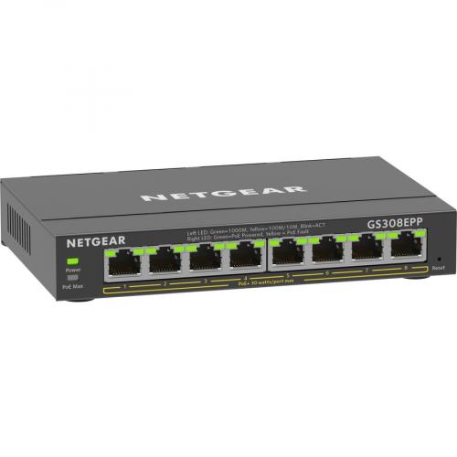 Netgear 8 Port Gigabit Ethernet PoE+ Smart Managed Plus Switch Alternate-Image1/500