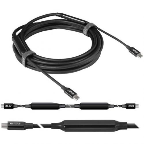 Club 3D USB 3.2 Gen2 Type C To C Active Bi Directional Cable 8K60Hz M/M 5m/16.4ft Alternate-Image1/500