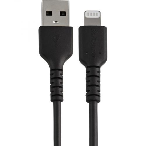 StarTech.com 6 Inch/15cm Durable Black USB A To Lightning Cable, Rugged Heavy Duty Charging/Sync Cable For Apple IPhone/iPad MFi Certified Alternate-Image1/500