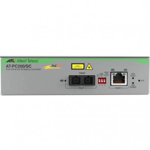 Allied Telesis PoE+ To Fiber Switching Media Converter Alternate-Image1/500