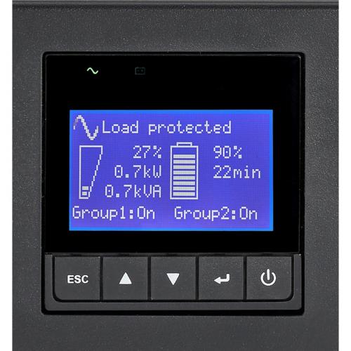 Eaton 9PX 3000VA 2700W 120V Online Double Conversion UPS   L5 30P, 6x 5 20R, 1 L5 30R, Lithium Ion Battery, Cybersecure Network Card, 2U Rack/Tower   Battery Backup Alternate-Image1/500