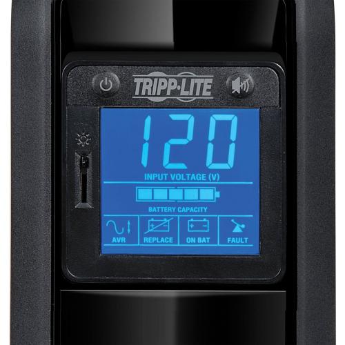 Tripp Lite By Eaton OmniSmart LCD 120V 900VA 475W Line Interactive UPS, Tower, LCD Display, USB Port   Battery Backup Alternate-Image1/500