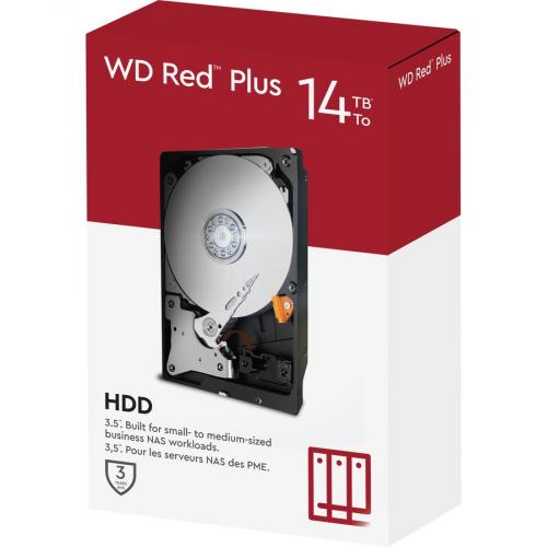 Western Digital Red Plus WD140EFGX 14 TB Hard Drive   3.5" Internal   SATA (SATA/600)   Conventional Magnetic Recording (CMR) Method Alternate-Image1/500