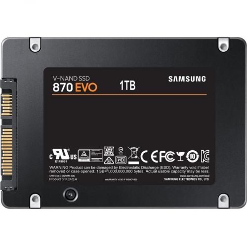 Samsung 870 EVO MZ 77E1T0E 1 TB Solid State Drive   2.5" Internal   SATA (SATA/600) Alternate-Image1/500