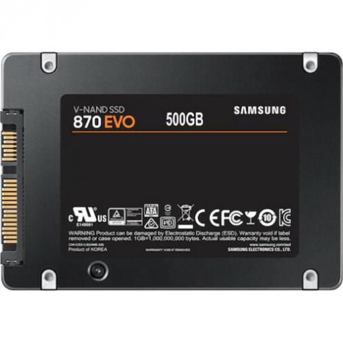 Samsung 870 EVO MZ 77E500E 500 GB Solid State Drive   2.5" Internal   SATA (SATA/600) Alternate-Image1/500