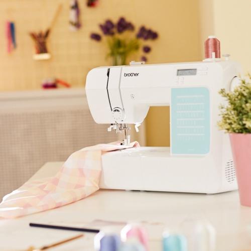 Brother CP60X Computerized Sewing Machine, 60 Built In Stitches, LCD Display, 7 Included Feet, White Alternate-Image1/500