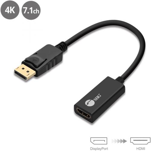 SIIG DisplayPort To HDMI Adapter 4K/30Hz Alternate-Image1/500