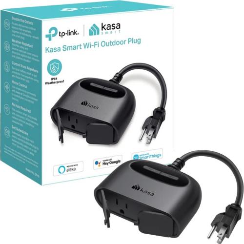 TP Link Kasa Smart EP40   Kasa Outdoor Smart Plug, Smart Home Wi Fi Outlet With 2 Sockets Alternate-Image1/500