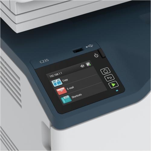 Xerox C235/DNI Laser Multifunction Printer Color Copier/Fax/Scanner 24 Ppm Mono/24 Ppm Color Print 600x600 Dpi Print Automatic Duplex Print 30000 Pages 251 Sheets Input 3600 Dpi Optical Scan Wireless LAN Mopria Wi Fi Direct Chromebook Alternate-Image1/500