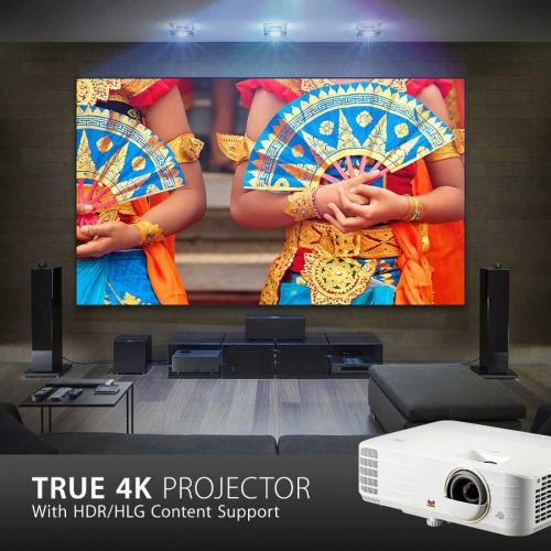 ViewSonic (PX748 4K) 4K UHD Projector With 4000 Lumens 240 Hz 4.2ms HDR Support Auto Keystone Dual HDMI And USB C For Home Theater Day And Night, Stream Netflix With Dongle Alternate-Image1/500
