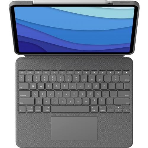 Logitech Combo Touch Keyboard/Cover Case Apple IPad Air (4th Generation), IPad Air (5th Generation) Tablet   Oxford Gray Alternate-Image1/500